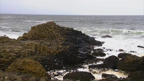 Rocky terrain shore Stock Footage 86234734