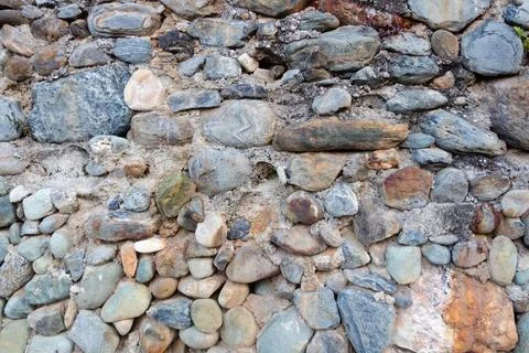 Rocky texture with different patterns and elements in high quality Foto stock