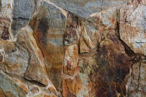 Rocky texture with different patterns and elements in high quality Stock Photos