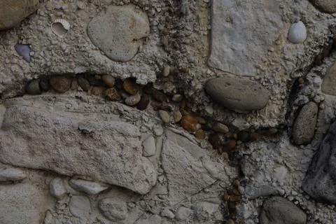 Rocky texture on a wall Stock Photos