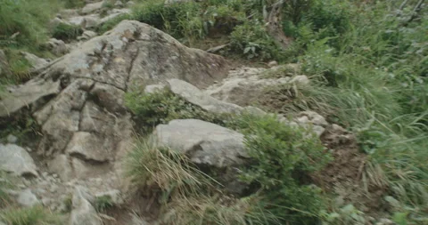 Rocky Trailpath In The Alps Video stock 229085987