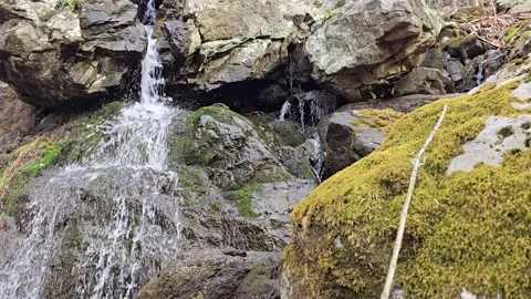 Rocky waterfall 3 60fps Stock Footage 305017830