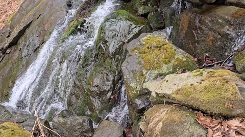 Rocky waterfall 4 60fps Stock Footage 305017839