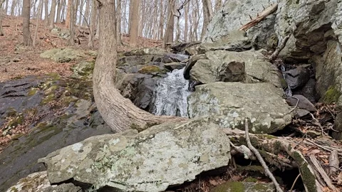 Rocky waterfall 7 60fps Stock Footage 305018063