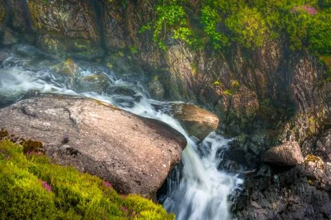 Rocky Waterfall Stream Stock Photos
