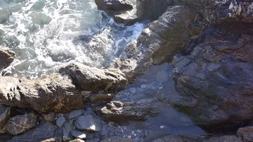 Rocky waters edge Stock Footage 85561664