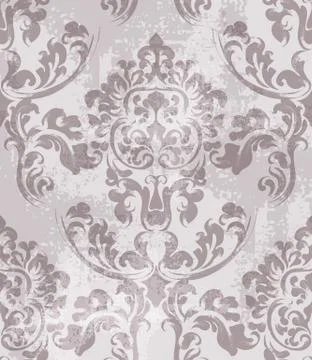 Rococo Baroque texture pattern Vector. Floral ornament decoration. Victorian  스톡 일러스트