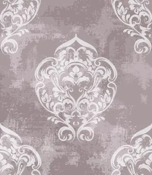 Rococo Baroque texture pattern Vector. Floral ornament decoration. Victorian  Stock Illustration