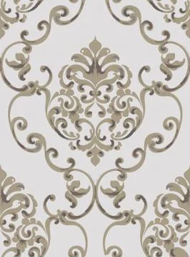 Rococo Baroque texture pattern Vector. Floral ornament decoration. Victorian  스톡 일러스트