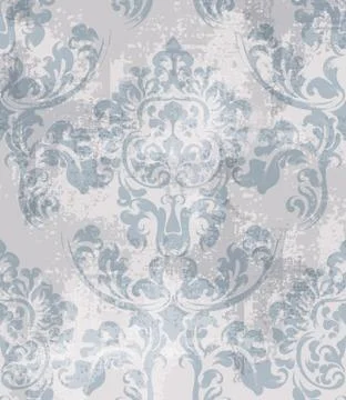 Rococo Baroque texture pattern Vector. Floral ornament decoration. Victorian  Stock Illustration