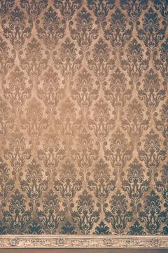 Rococo elements on brown vintage wall Foto stock