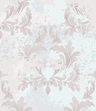 Rococo pattern background Vector. Ornamented texture luxury design. Vintage R Stock Illustration