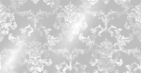 Rococo pattern texture Vector. Floral ornament decoration. Royal ements. Vict Stock Illustration