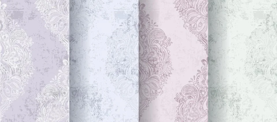 Rococo patterns set Vector. Floral ornament decoration. Royal ements. Victori Stock Illustration