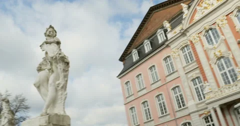 Rococo style palace in Trier, Germany Stock Footage 47754580
