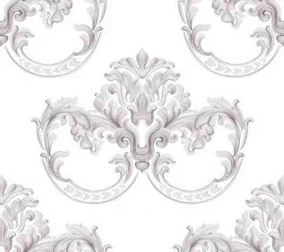 Rococo texture pattern Stock Illustration