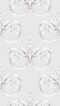 Rococo texture pattern Stock Illustration