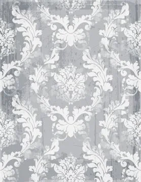 Rococo texture pattern Vector. Floral ornament decoration old effect. Victori Stock Illustration