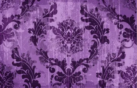 Rococo texture pattern Vector. Floral ornament decoration old effect. Victori Stock Illustration