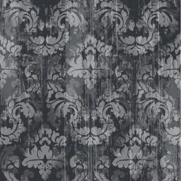 Rococo texture pattern Vector. Floral ornament decoration old effect. Victori Stock Illustration
