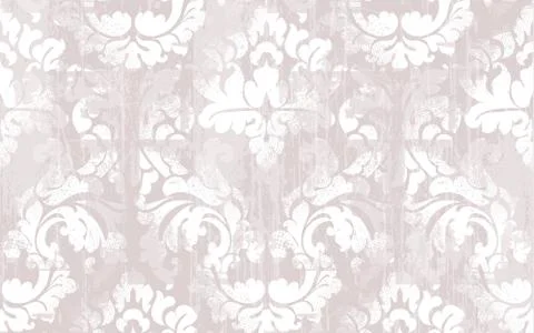 Rococo texture pattern Vector. Floral ornament decoration old effect. Victori Stock Illustration