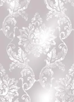 Rococo texture pattern Vector. Floral ornament decoration old effect. Victori Stock Illustration