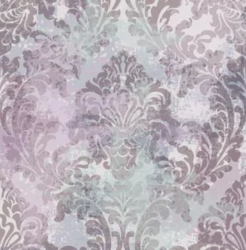 Rococo texture pattern Vector. Floral ornament decoration old effect. Victori Stock Illustration