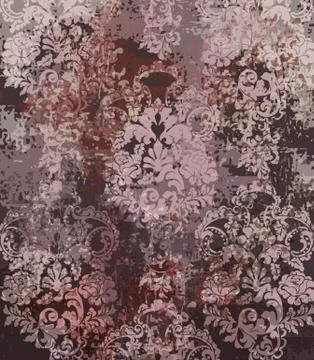 Rococo texture pattern Vector. Floral ornament decoration old effect. Victori イラスト素材
