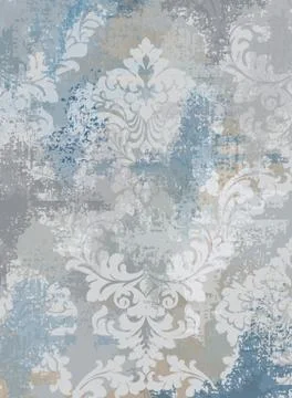 Rococo texture pattern Vector. Floral ornament decoration old effect. Victori Stock Illustration