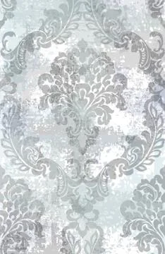 Rococo texture pattern Vector. Floral ornament decoration old effect. Victori 스톡 일러스트