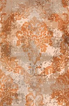 Rococo texture pattern Vector. Floral ornament decoration old effect. Victori Stock Illustration
