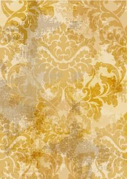 Rococo texture pattern Vector. Floral ornament decoration old effect. Victori イラスト素材