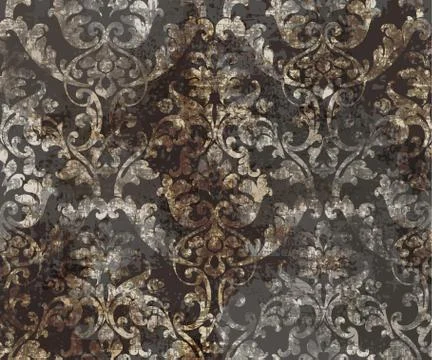 Rococo texture pattern Vector. Floral ornament decoration. Victorian engraved 스톡 일러스트