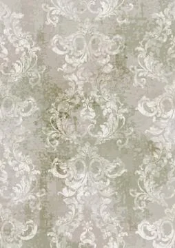 Rococo texture pattern Vector. Floral ornament decoration. Victorian engraved Stock Illustration