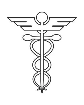Rod of asclepius icon Stock Illustration