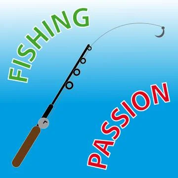 Rod on blue background Stock Illustration