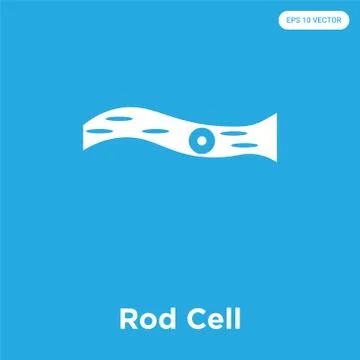 Rod Cell icon isolated on blue background Free Stock Illustration