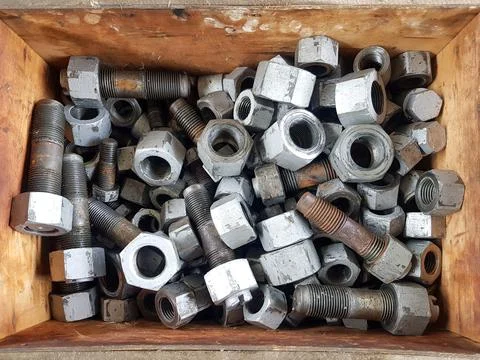 Rod fastener with external thread bolt Stock Photos