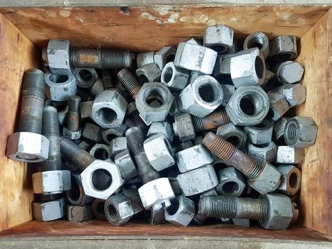 Rod fastener with external thread bolt Stock Photos