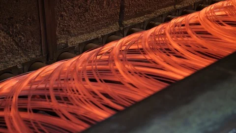 Rod on the section rolling mill Stock Footage 116763150