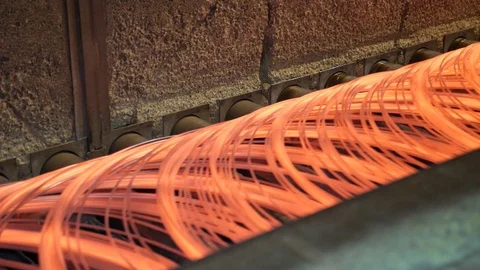 Rod on the section rolling mill Stock Footage 116763175