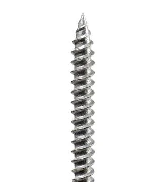 A rod with a self-tapping thread for metal parts. Stock Photos