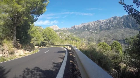 Rod turn with beautiful view in Soller Video stock 56292407