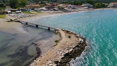 Roda beach in corfu Greece Stock Footage 297187077