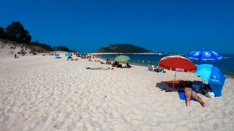 RODAS BEACH, CIES ISLANDS Stock Footage 94230579