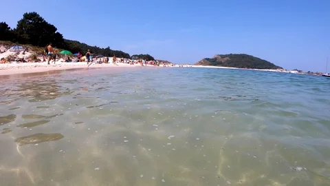 RODAS BEACH, CIES ISLANDS Stock Footage 94230737