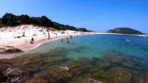 RODAS BEACH, CIES ISLANDS Stock Footage 94230951