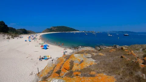 RODAS BEACH, CIES ISLANDS Stock Footage 94258905