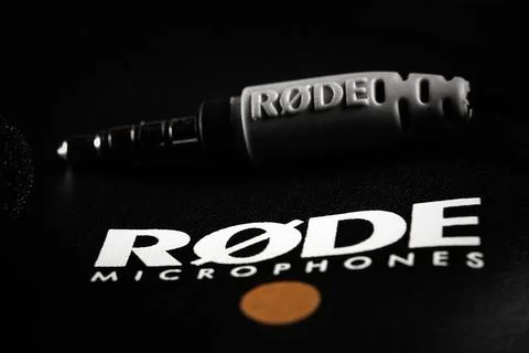 RODE lavalier microphone mini jack 3.5 or TRS Stock Photos