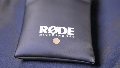 Rode microphone pouch closeup 4k Stock Footage 107866843